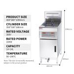 Fast Food Restaurant Large Capacity 18L Electric Deep Fryer Commercial Vertical