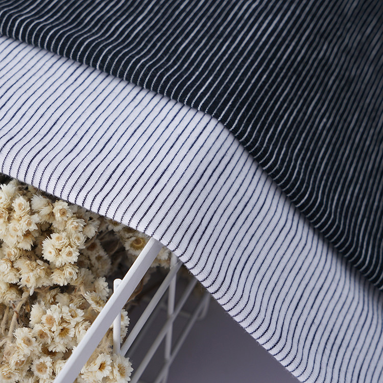 Sweat Absorption Jersey Striped Material Fabric 100% Pure Cotton Single Face