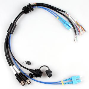 Wholesale Aerospace Waterproof Wire Harness Cable Assembly M12+USB Female+Fiber Optic from china suppliers