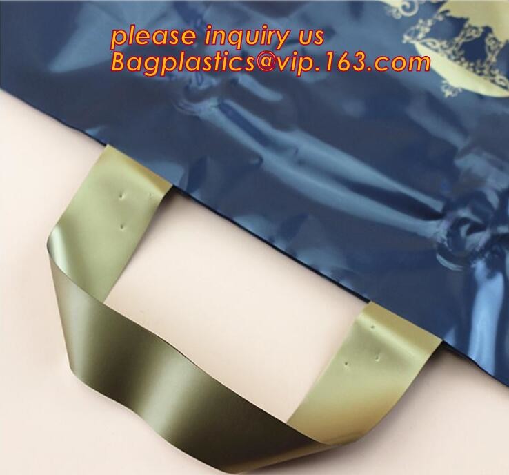 Wholesale Die Cut Handle Eco-Friendly Custom Design Shopping Gravure Printing Groceries Plastic Bags With Logo bagease