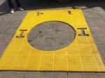 27 1/2 inch Anti Slip Mat Rotary Table Yellow Colour 2100MM*1600MM Mat For