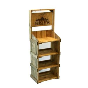 Wholesale Classical Wine Display Stand Wooden Display Shelf Beverage Juice Stand For Supermarket from china suppliers