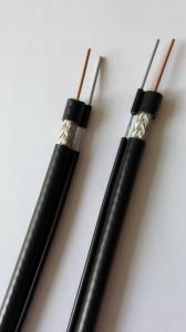 Wholesale 75 Ohm Digital Coaxial Cable , Flat Coaxial Cable Black PVC Tri - Shield from china suppliers