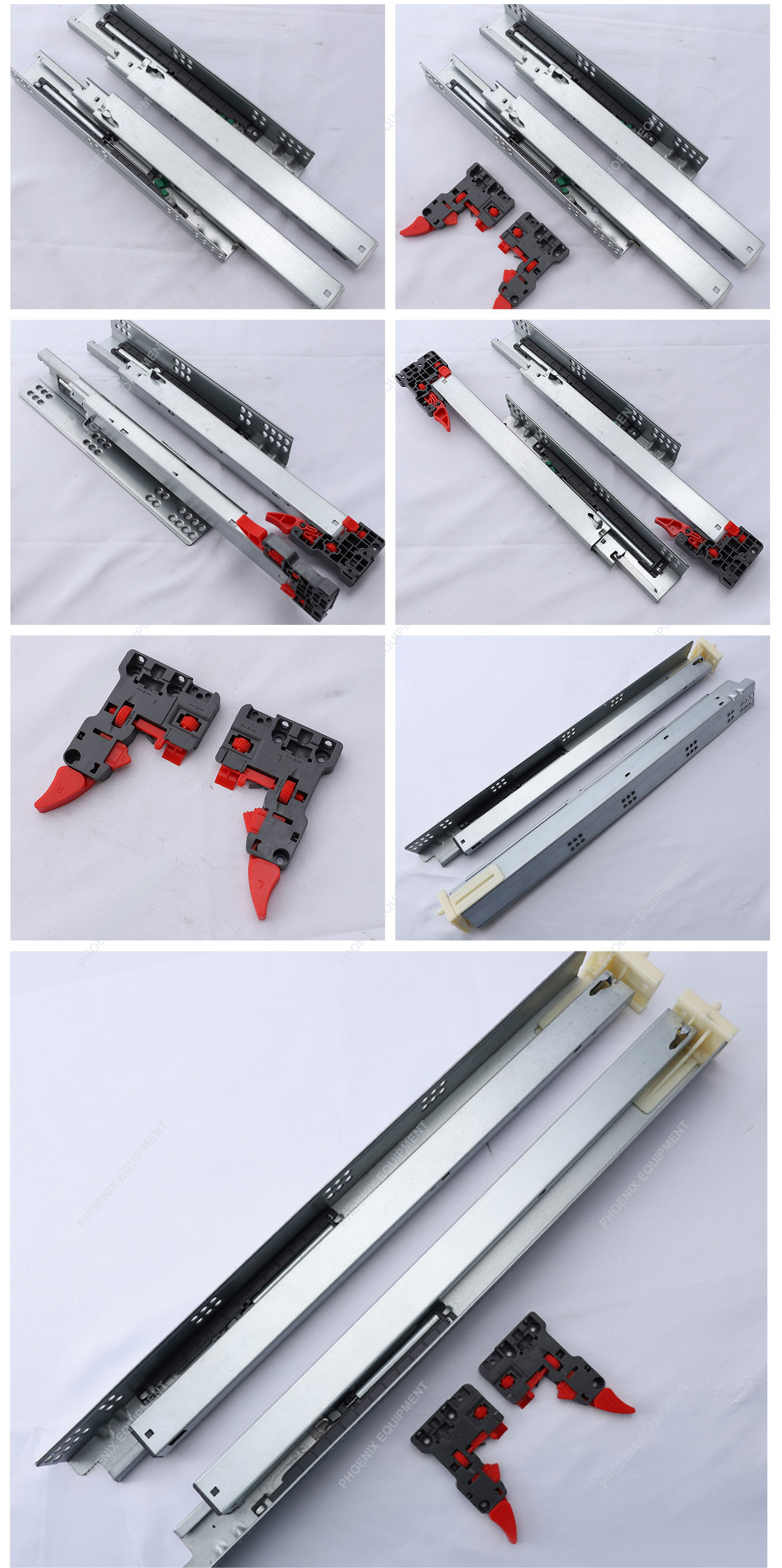 Mail Packing Y Hardware Accessories Three Section Full Pull-out Track Drawer Slides