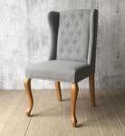 solid oak french style dining chairs,Antique style fabricWooden frame leather