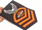 Twill Material 3D Embroidery Patches For Motorcycle Club Souvenir