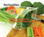 Food Vegetable Storage Bag Airtight Zip Lock Bags, Clear Zip Lock Bags Zipper