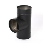 Single Wall 6 Inch Black Stove Pipe Stainless Steel Chimney Flue Kits