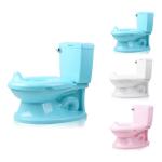 Blue Plastic Baby Training Potty EN71 Test Approved Pure Color Toliet Trainer