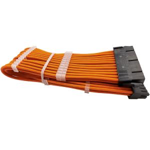 Wholesale 24 Pin Power Supply Sleeved Cables Kit Male To Female ATX 18WAG from china suppliers