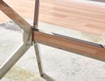 150cm Chromed Steel White 68kgs Modern Marble Top Dining Table