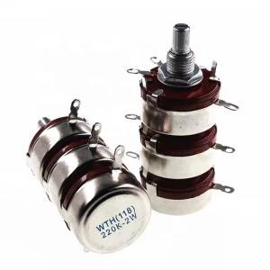 Wholesale WTH118 Triple potentiometer carbon film potentiometer 220K 2W from china suppliers