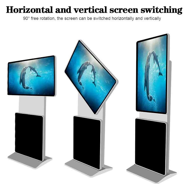 42" 55" Floor Standing Touch Screen Kiosk Monitors Lcd Advertising Rotating Indoor