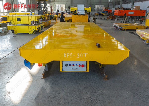 Motorized Steel Factory Flatbed Rail Transfer Cart
