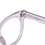 Clear Color Round Acetate Glasses Frame Unisex Fashion 49-21-145 Mm