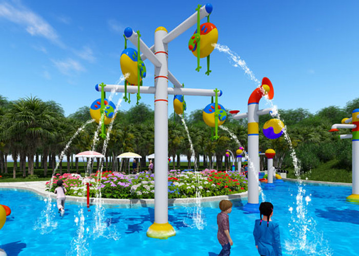 Commercial Water Splash Pad Ground Park 12 Months Warranty For Holiday Resorts