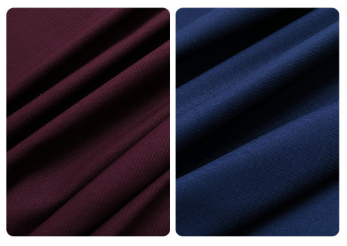 280G 2/1 T/R Fabrics 68% Polyester 30% Rayon 2% Spandex VAT Dyed For Suits