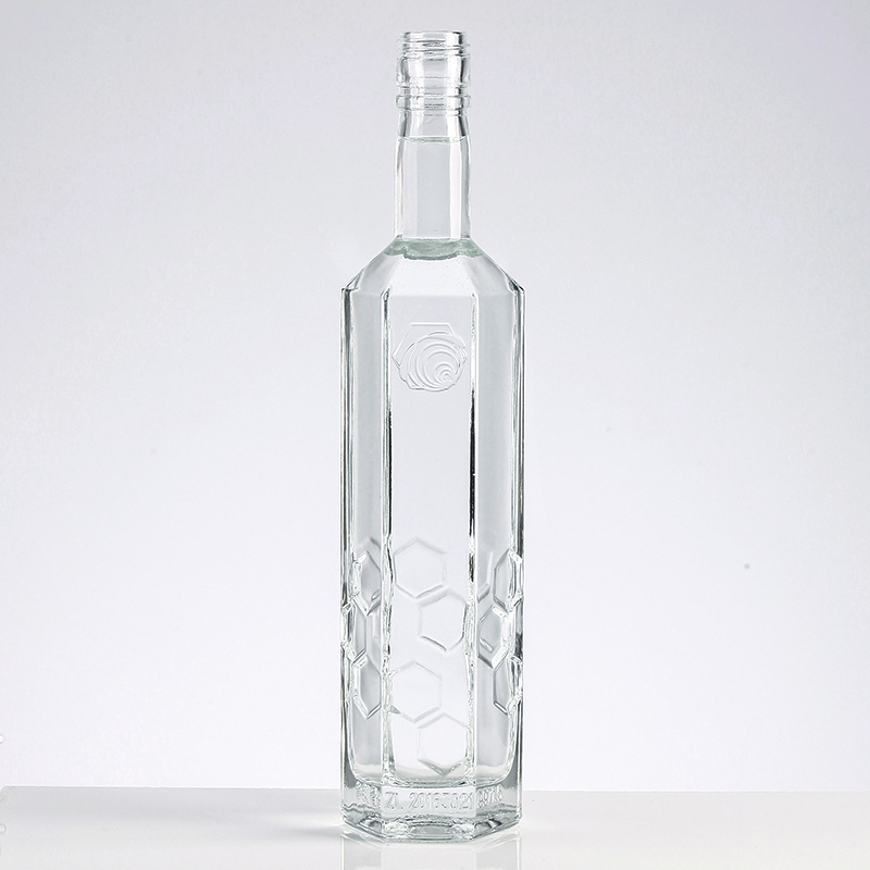 Glass Wine Bottles for Rum Bourbon Vodka Tequila Handcrafted Old Liquor Glass Bottle