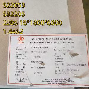 Wholesale S32205 S31803 S22053 DIN1.4462 Hot Rolled Duplex Steel Plate 18*1800*6000mm from china suppliers
