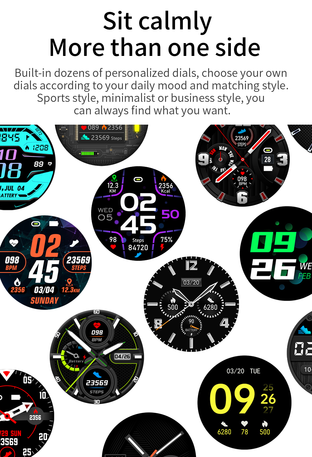 Modern Round Shape Smartwatch HL05 Full Touch Smart Bracelet