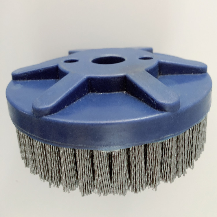 Deburring brush for CNC milling machine Glue-injected abrasive wire disc brush for polishing automobile wheels