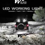 5" 33LED 100W Square Off Road Work Light White For JEEP 4x4ATV UTV