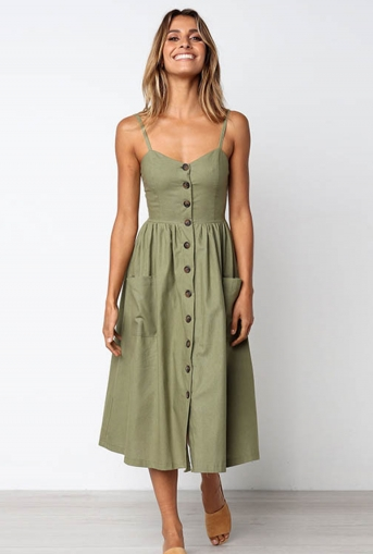Fashion A-Line Dresses With Spaghetti Strap