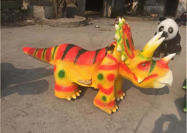 2.5 - 3m Long Yellow Dinosaur Battery Car Coin Operated Animatronic Dinosaur
