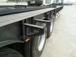 3 Axle Lowbed Semi Trailer , Low Flatbed Trailer With Air Suspension System
