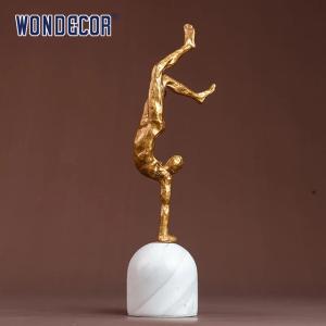 Wholesale Small Indoor Abstract Metal Art Extreme Sports Figurine Copper Sculpture from china suppliers