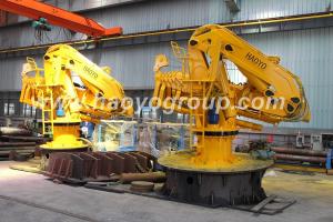 Wholesale HAOYO 1.2TON 15M Hydraulic Foldable Boom Offshore Marine Crane from china suppliers