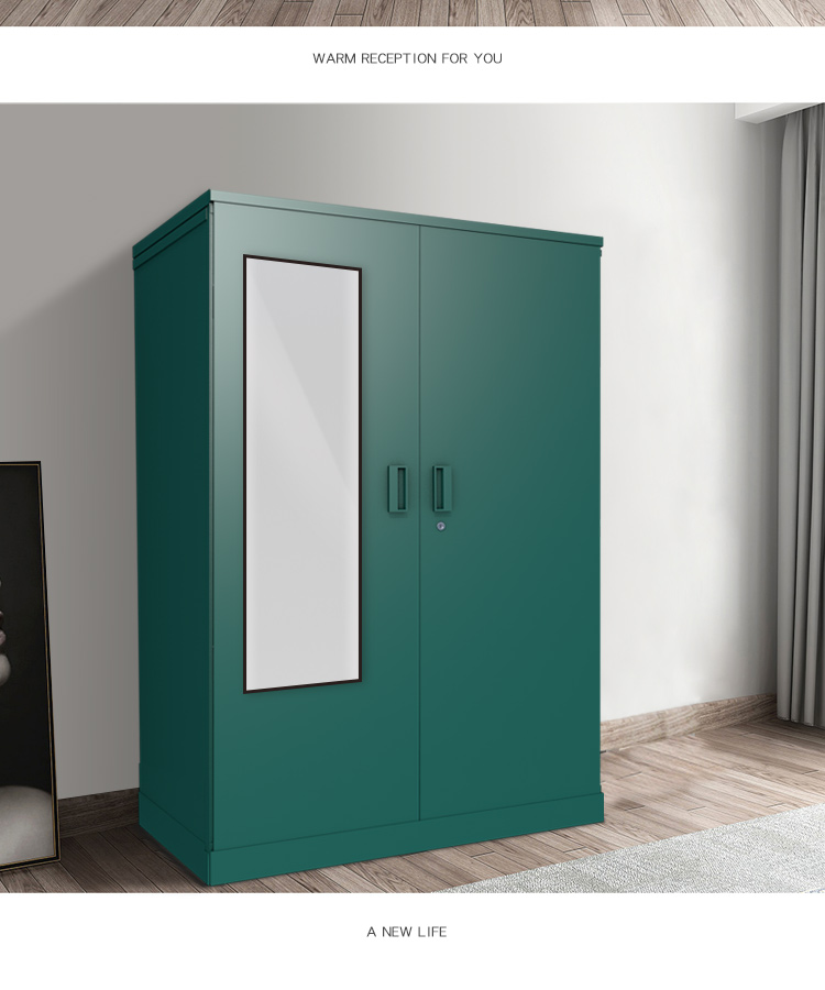Aluminum Alloy Commercial 0.6mm 2 Door Closet Cabinet