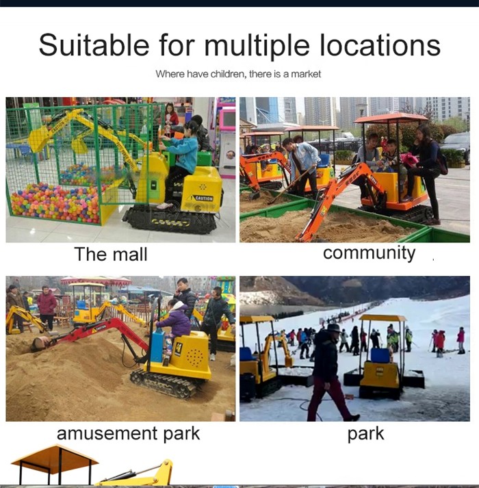 Amusement Entertainment Pleasure Excavator Ride Electric Excavator