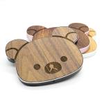 Fast Charging Wooden Wireless Charger Cartoon Shaped with Anti - Slip Circle Pad