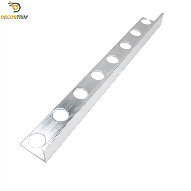 10mm Aluminium Straight Edge Trim , Silver L Shaped Metal Edging ODM