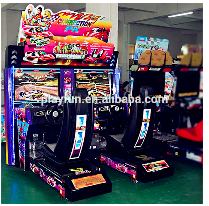 Coin Operated Simulator 32'' Screen Twins Outrun Arcade Racing Car Game Machine