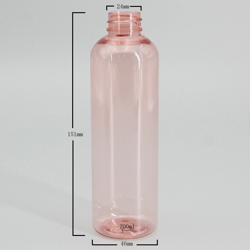 Transparent Pink 120ml 4oz Cylinder Plastic Spray Bottle