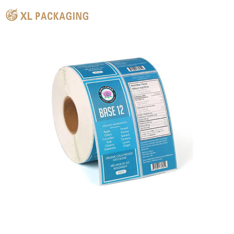 Gold Stamping Vinyl Waterproof Package Sticker Label Custom Printing Logo For Bottle