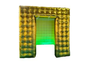 Wholesale Inflatable Led 360 Photo Booth Enclosure Golden Inflatable Photo Booth With Camera from china suppliers