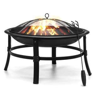 Wholesale 26 inch fire pits for outdoor camping smokeless round wood burning 66*66*42 cm stocked from china suppliers
