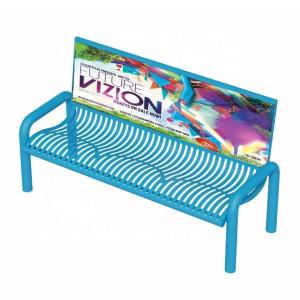 Wholesale Waterproof SGS Certificate 1800mm Blue Metal Garden Bench from china suppliers