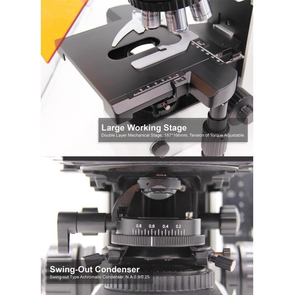 OPTO-EDU A12.0910 Research Scientific Laboratory Microscope Semi-APO Upgrade BF+DF+PL+PH+FL+DIC