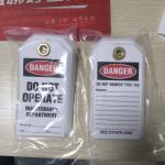 Danger Tag PVC Waterproof Double Side Printed Durable Plastic Tag for Warning