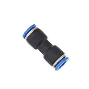 Wholesale PU Two Way Straight Equal Socket Pneumatic Tube Fitting Black Colour from china suppliers