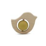 Chick Type BPA Free Baby Boy Rattle Laser Etch Educational Wood Toy