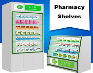 Wholesale No Harm Glass Door Pharmacy Display Shelves Friendly Material 1200*450*950mm from china suppliers
