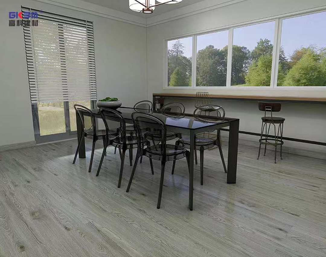 5mm SPC Flooring For Bathroom Cloudy Gray Oak Stone Composite Click GKBM SY-W3005