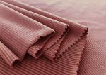 Stretchy 94% Polyester Corduroy Fabric / Ash Pink Corduroy Material 200GSM