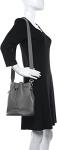 Grey Fendi Mon Tresor Bag 8BT298 Calfskin Leather Bucket Bag