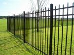Square Post Steel Tubular Fence Yard Decorative Pool Black Pvc Coated